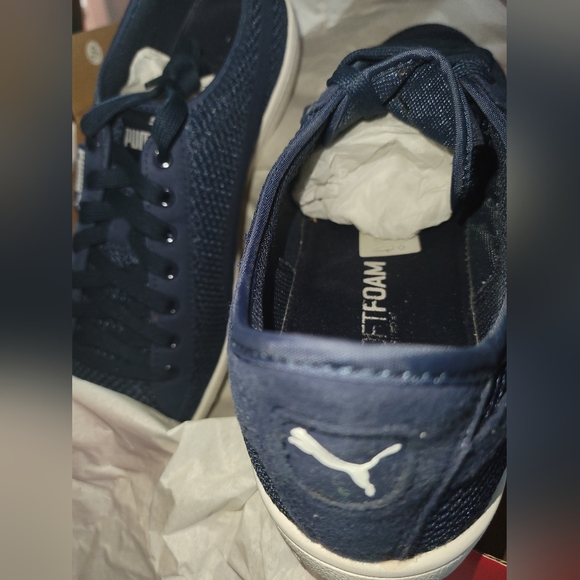 Puma Vikky Mesh FM Sneakers - Peacoat & Puma White, Sz: 11 - Picture 3 of 5